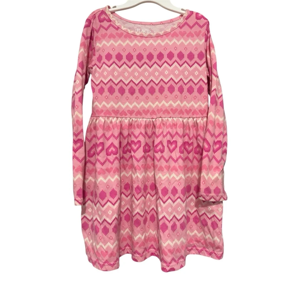 The children's place girls size 7/8 long sleeve dress